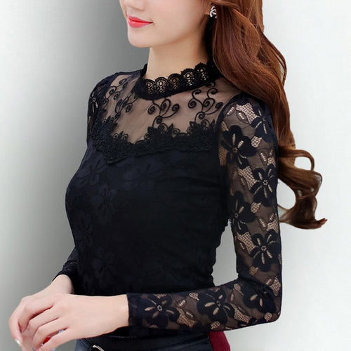 Fashionable O-Neck Leisure Lace top