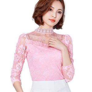 Fashionable O-Neck Leisure Lace top