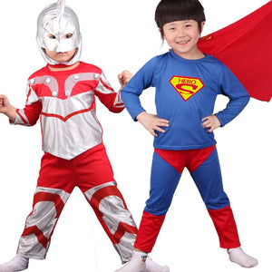 Halloween cosplay costume Set Spider mask Suit Party Costume Kids Long Sleeve spider Red man Performance Apparel Children's baby