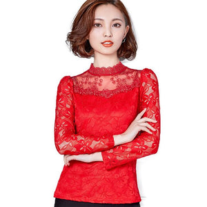 Fashionable O-Neck Leisure Lace top