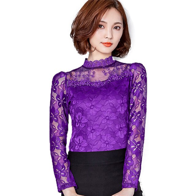 Fashionable O-Neck Leisure Lace top