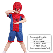 Load image into Gallery viewer, Halloween cosplay costume Set Spider mask Suit Party Costume Kids Long Sleeve spider Red man Performance Apparel Children&#39;s baby