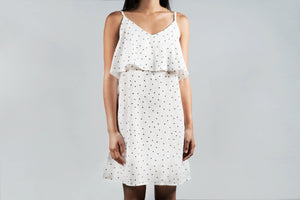 White polka dot dress