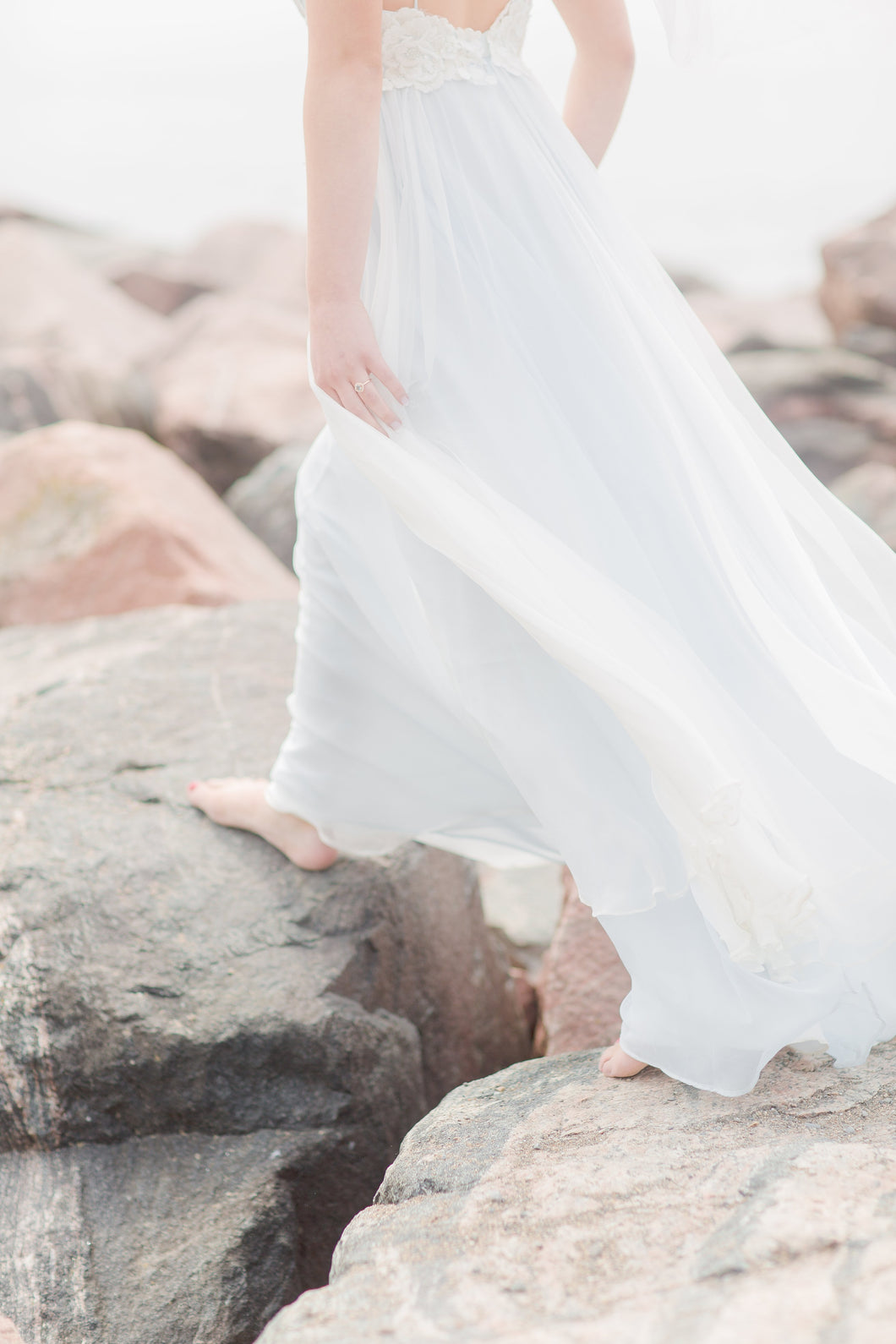 White evening casual dress